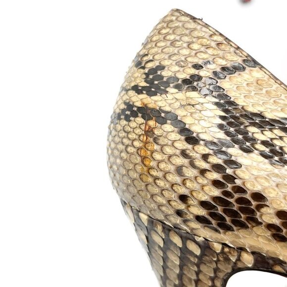 Christian Louboutin Bianca 120 Python Round Tpe Platform Stiletto High Heels - Picture 8 of 8